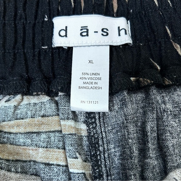 NWT dash Tropical Leaf Print Linen Blend Shorts XL Resortwear Cruise Summer - Picture 3 of 9